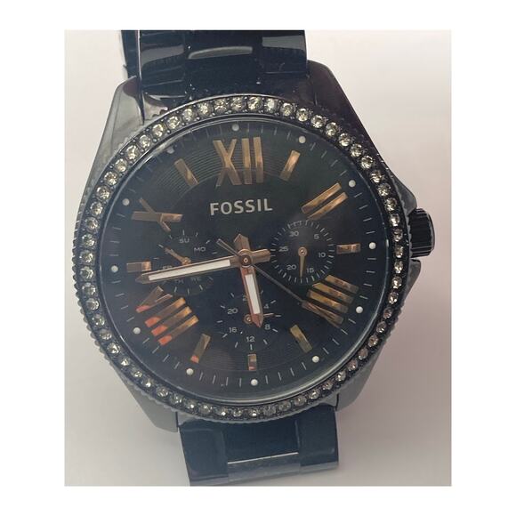 Fossil AM4522 Womens Cecile Watch 41mm - New Battery - WR 10m All Stainless - Picture 3 of 8